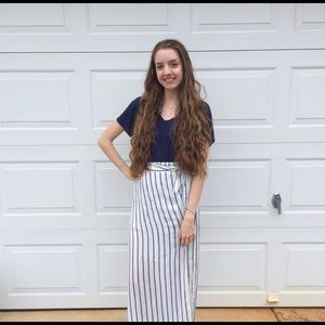 Japna striped maxi skirt